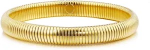 Gold Bangle Bracelets For Women Non Tarnish 14k Gold Plated Stackable Chunky Gold Bracelet Set Stretch Trendy Elastic Snake Chain Bracelet
