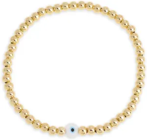 Gold beaded Pearl Heart Bracelets for Women, Cute Handmade Stackable Boho Beads Ball Friendship stretch Bracelet Summer Beach Jewelry Gift