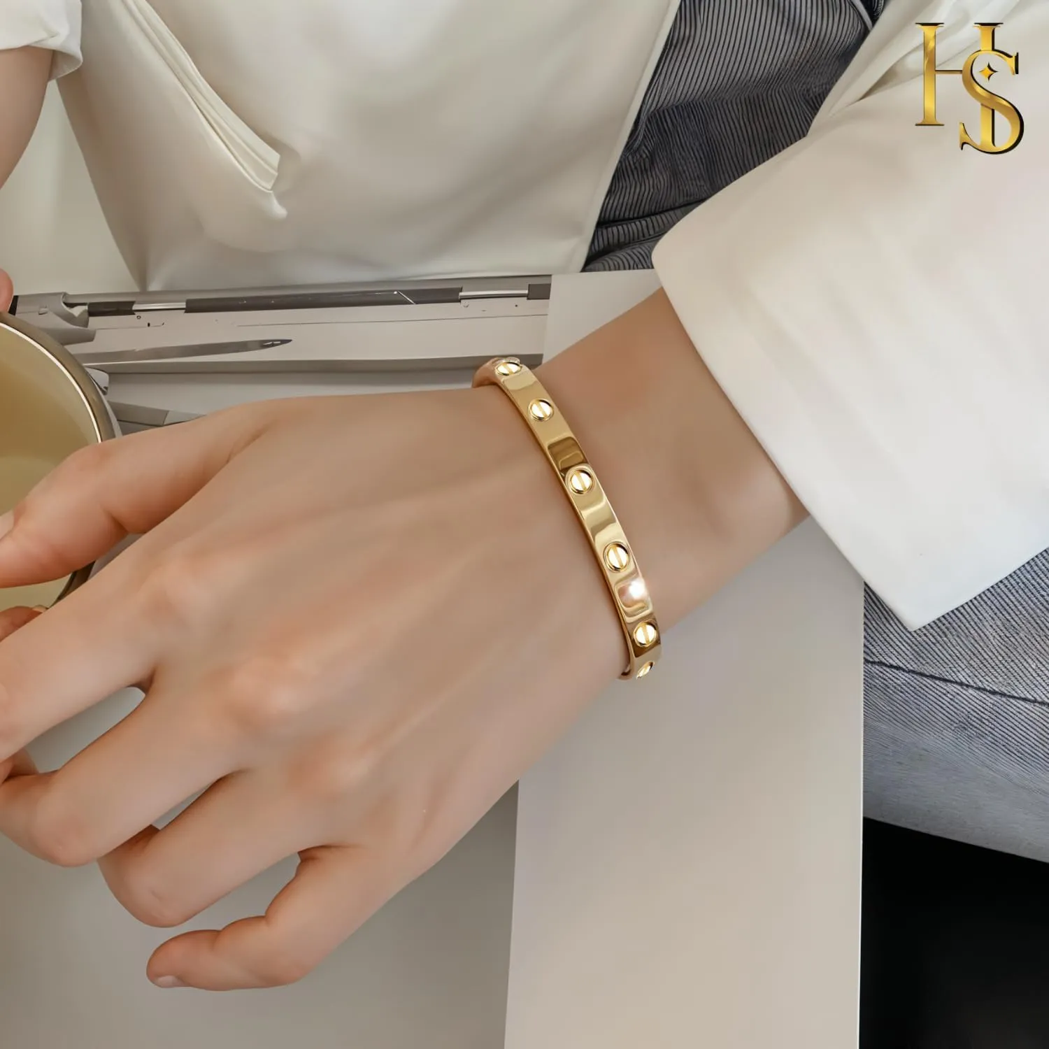 Gold Bracelet for Women | 18K Gold Plated Stainless Steel Gold Bracelet | Lovely Gift for Women