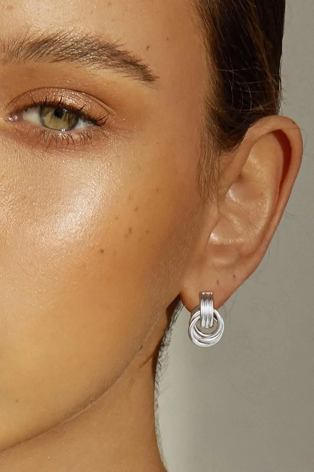 Gold Earrings for Women 14K Real Gold Plated Silver Earrings Trendy Chunky Gold Silver Hoop Earring Dainty Earring Set Gold Jewelry for Woman Gift
