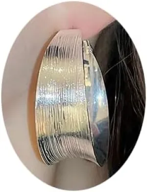 Gold Hoop Earrings for Women Wide Silver Hoop Earrings Chunky Gold Hoop Earrings Gold Plated Large Big Flat Huggie Hoops Earrings Trendy Hypoallergenic Chunky Gold Hoops Earrings Jewelry for Women