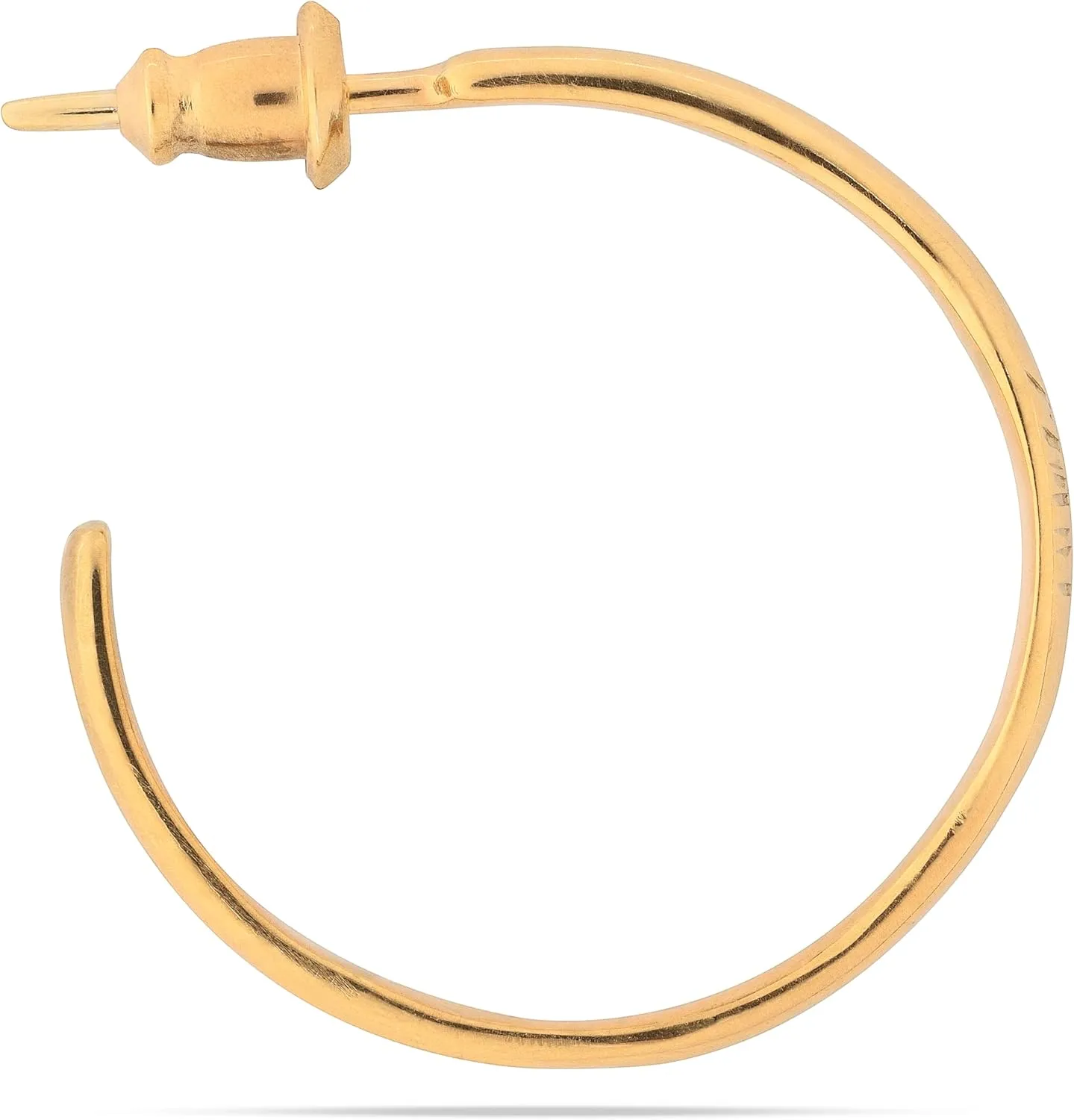 Gold Plated Hoop Earrings | 24K Gold Plated Huggie Hoops Ear rings for Women | Aretes de Aros para Mujer | Jewelry for Women
