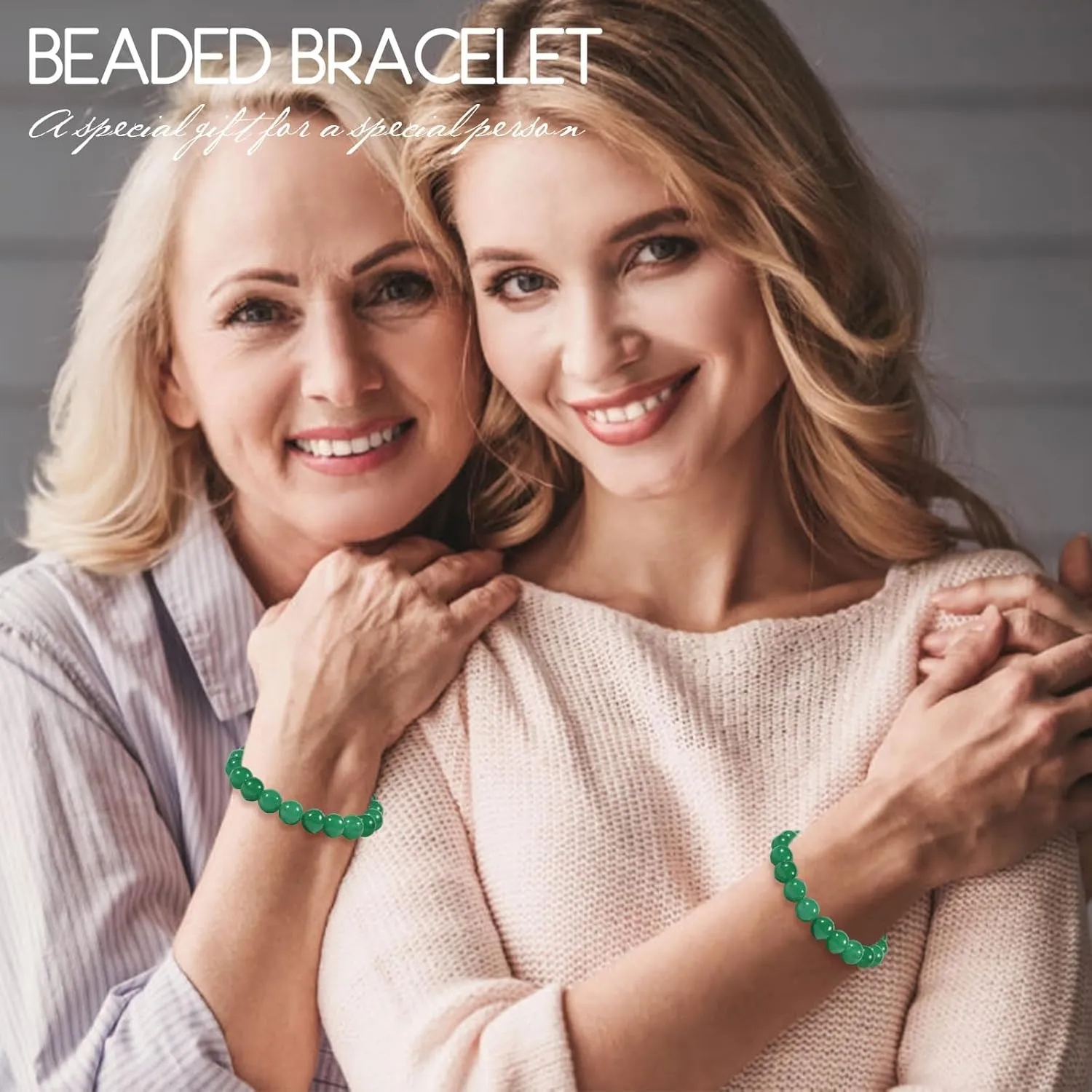Green Aventurine Bracelet for Women Men, 10mm Natural Emerald Bead Bracelet Protection Healing Crystal Bracelet Bring Good Luck Wealth Prosperity
