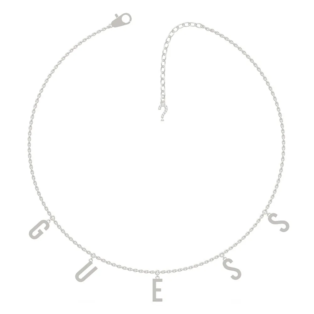 GUESS 15-17" Letters Charm Chain SST