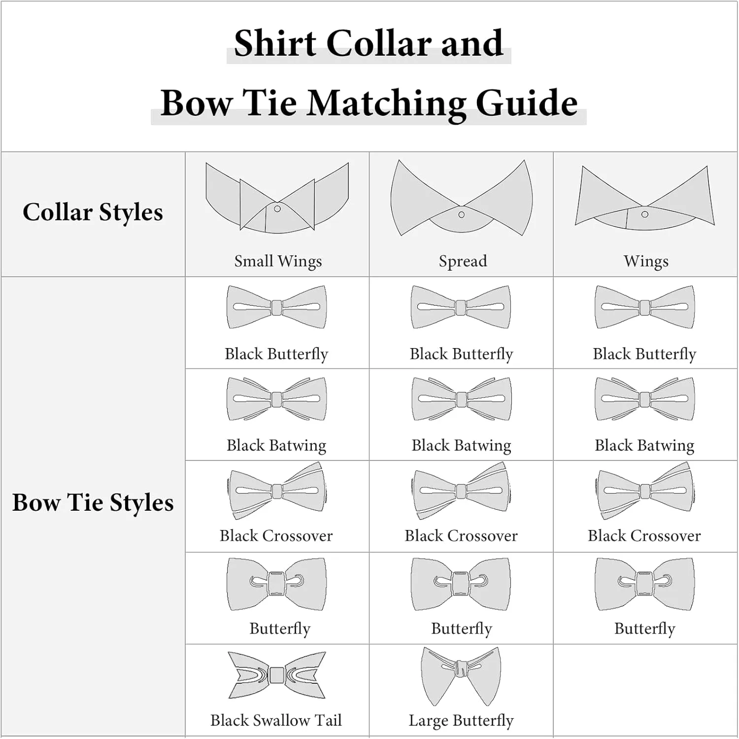 HAWSON Black Bow Ties Pocket Square Set with Cufflinks and Studs,Men's Adjustable Pre-Tied Silk Tuxedo Bow tie for Wedding.