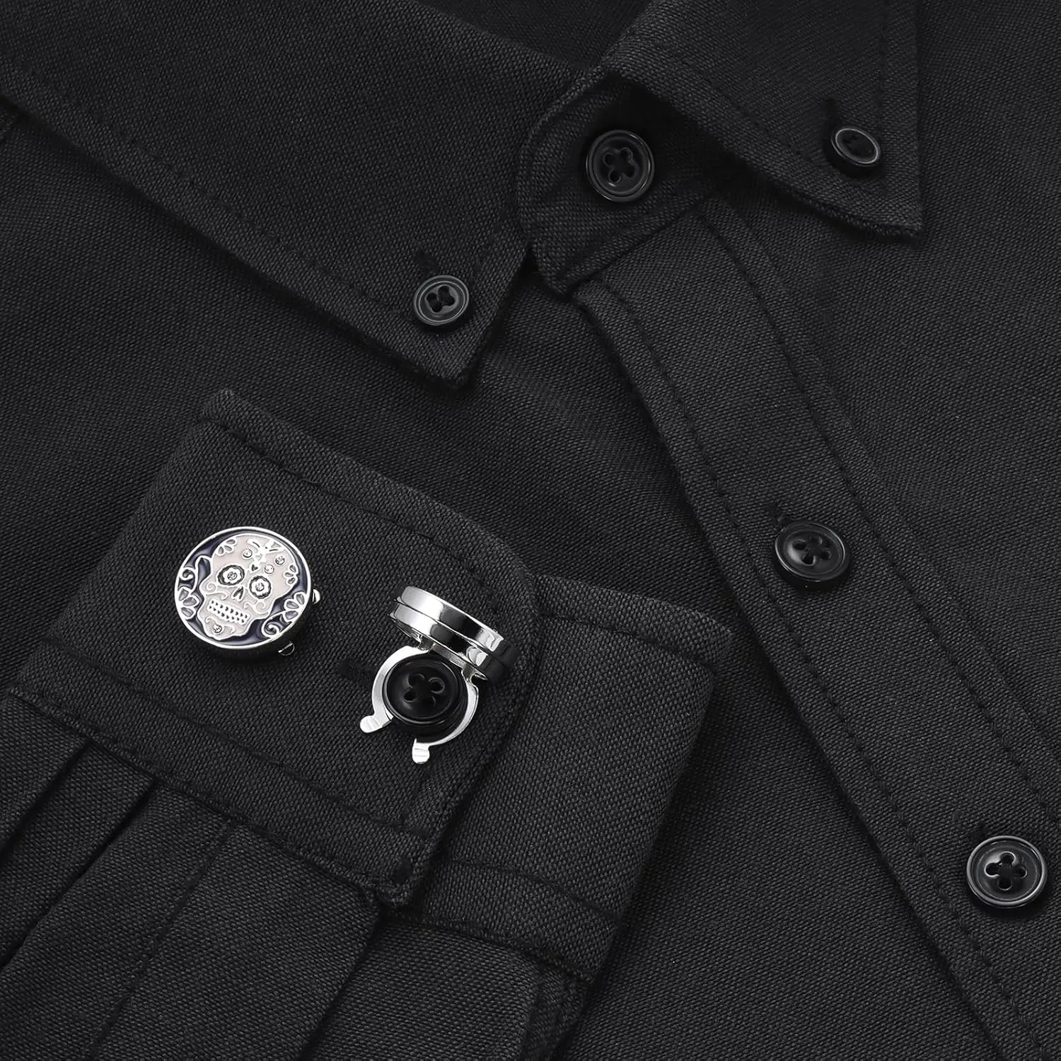 HAWSON Button Cover for Men, Novelty Cufflinks for Dress Shirt and Tuxedo Shirt Cuffs Button Covers