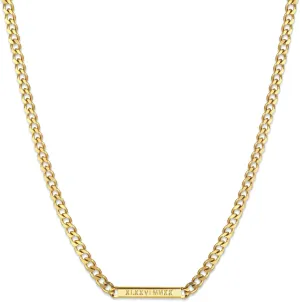 HELLOICE Custom Name Necklace 5mm Cuban Chain Link Personalized Openwork Engraved 18K Gold Plated Stainless Steel Cuban Chain ID Necklace with 17" 2"(Extender) for Men and Women
