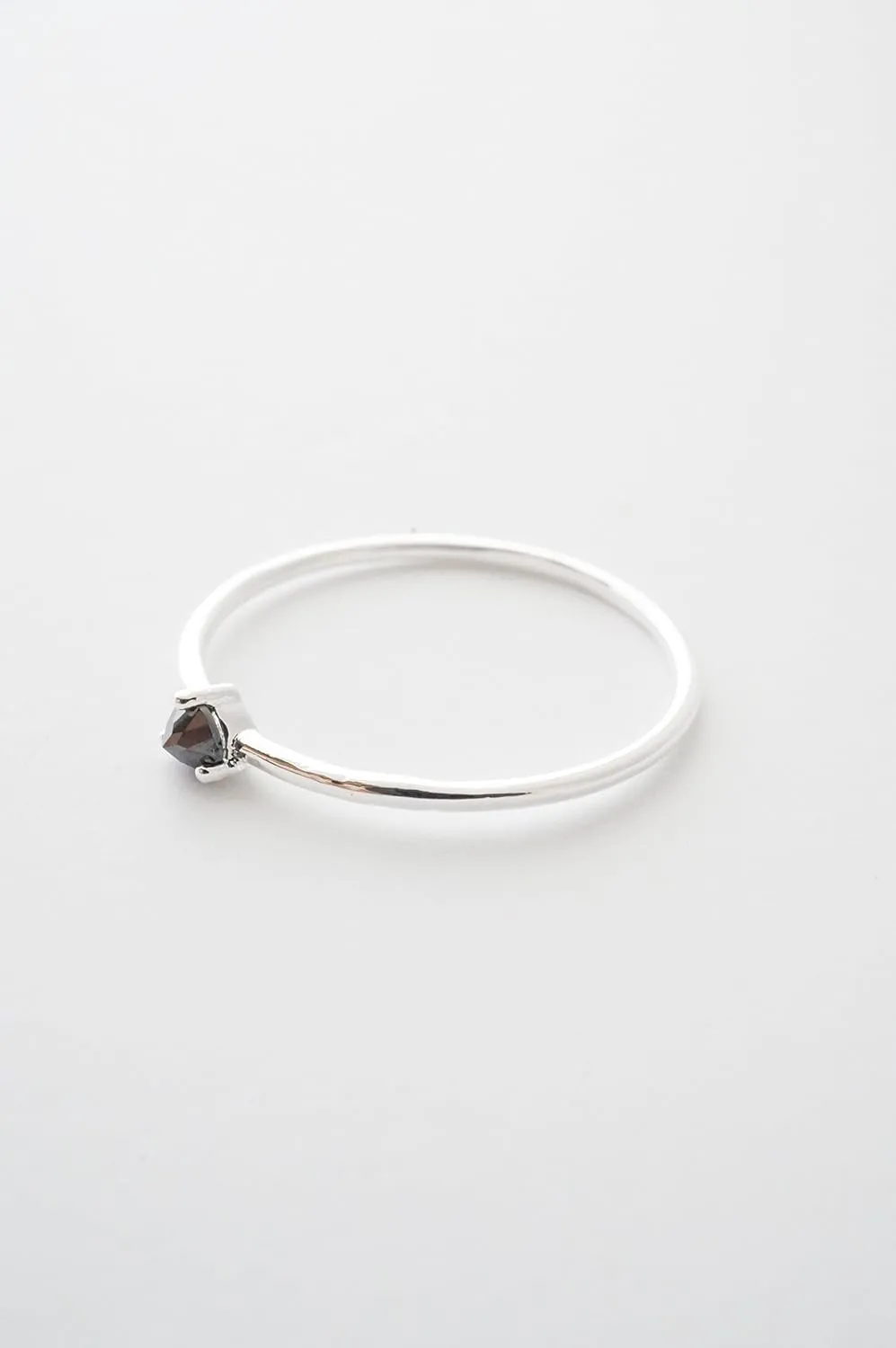 Honeycat Black Iron Ore Crystal Point Ring in Gold, Rose Gold, or Silver | Minimalist, Delicate Jewelry