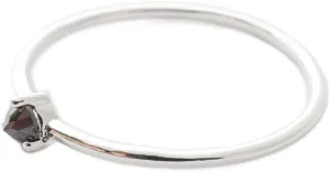 Honeycat Black Iron Ore Crystal Point Ring in Gold, Rose Gold, or Silver | Minimalist, Delicate Jewelry