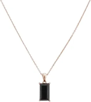 HONEYCAT Bonbon Black Onyx Crystal Pendant in Gold, Rose Gold, or Silver | Minimalist, Delicate Jewelry