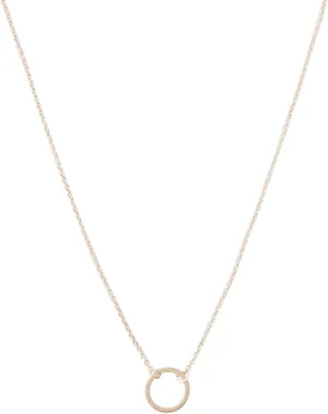 Honeycat Gold, Rose Gold, or Silver Mini Karma Open Circle Orbit Necklace | Minimalist, Delicate Jewelry