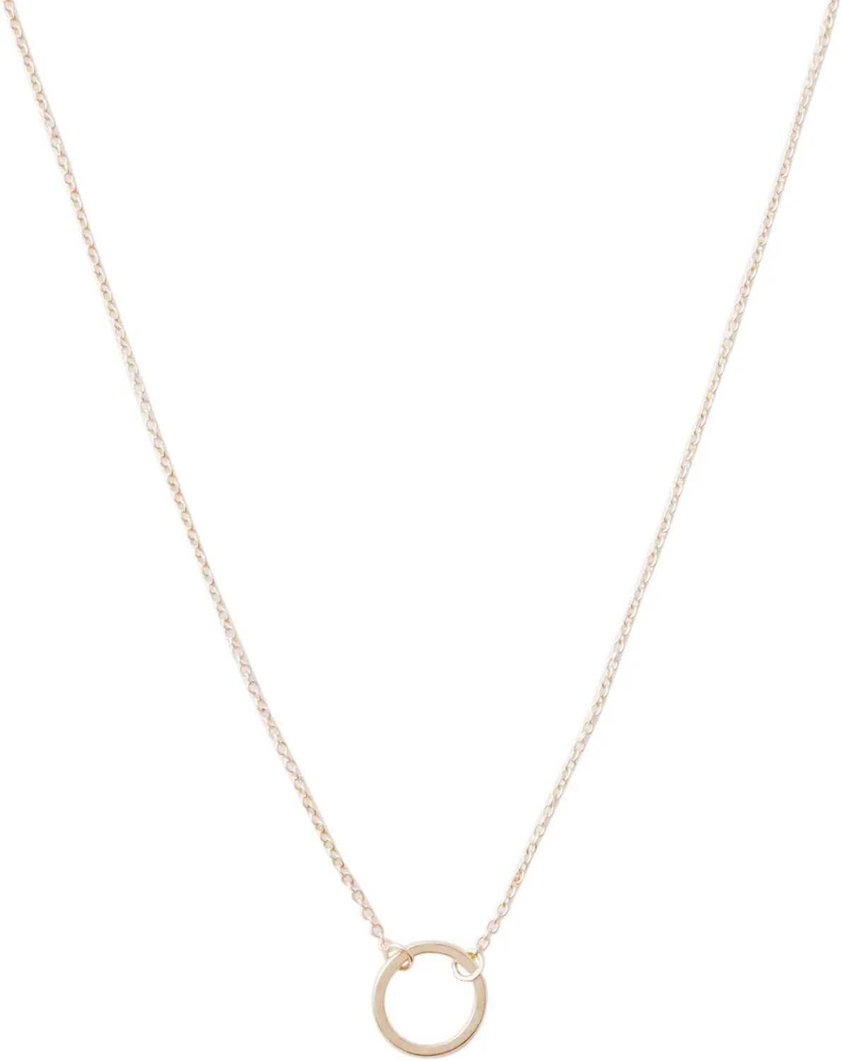 Honeycat Gold, Rose Gold, or Silver Mini Karma Open Circle Orbit Necklace | Minimalist, Delicate Jewelry