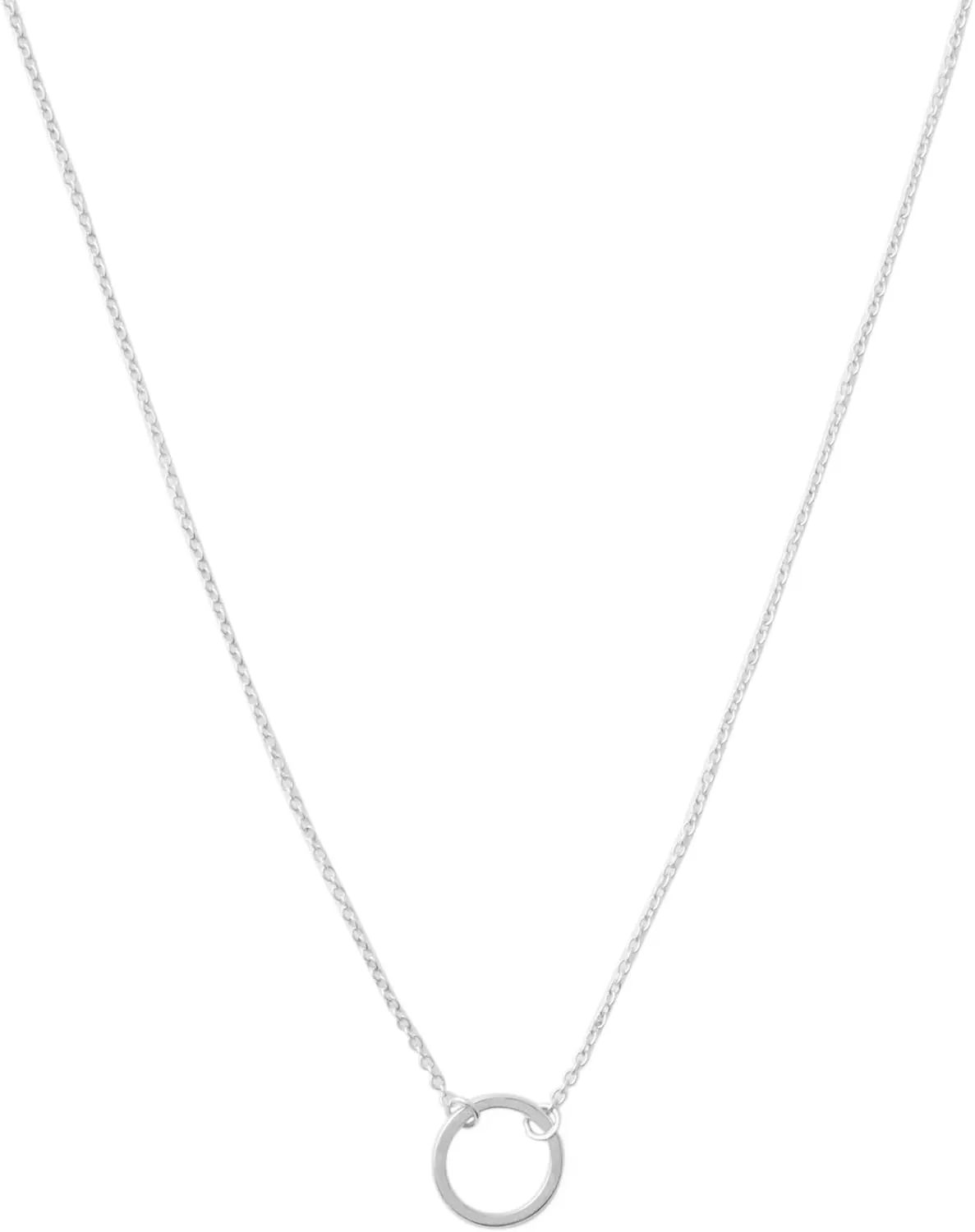 Honeycat Gold, Rose Gold, or Silver Mini Karma Open Circle Orbit Necklace | Minimalist, Delicate Jewelry