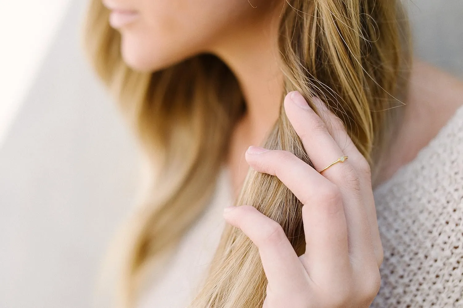 Honeycat Green Jade Point Crystal Ring in Gold, Rose Gold, or Silver | Minimalist, Delicate Jewelry