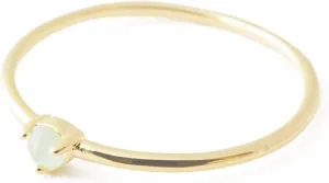Honeycat Green Jade Point Crystal Ring in Gold, Rose Gold, or Silver | Minimalist, Delicate Jewelry
