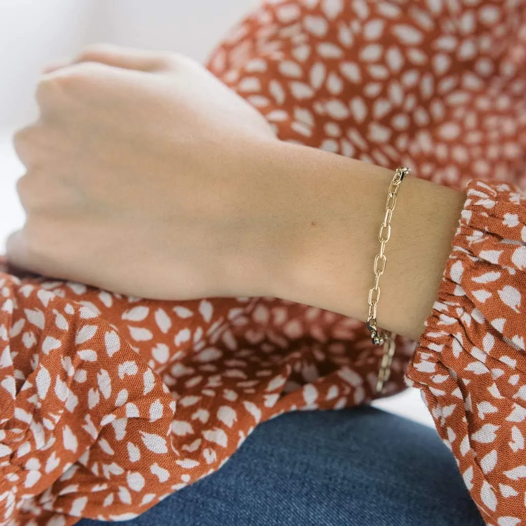 Honeycat Greta Thick Chain Link Bracelet in Gold, Rose Gold, or Silver | Minimalist, Delicate Jewelry