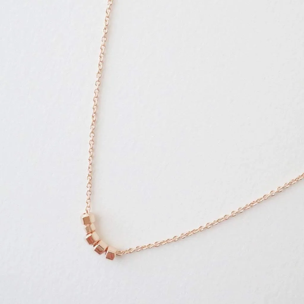 Honeycat Jackson Beaded Necklace in Gold, Rose Gold, or Silver | Minimalist, Delicate Jewelry
