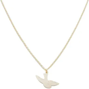 Honeycat Magic Charm Dove Bird Necklace in Gold, Rose Gold, or Silver | Minimalist, Delicate Jewelry