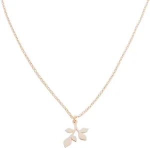 Honeycat Magic Charm Leaf Necklace in Gold, Rose Gold, or Silver | Minimalist, Delicate Jewelry