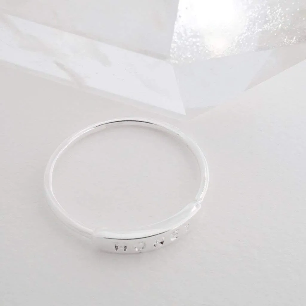 Honeycat "Honey Imprint Bar Ring in Gold, Rose Gold, or Silver | Minimalist, Delicate Jewelry