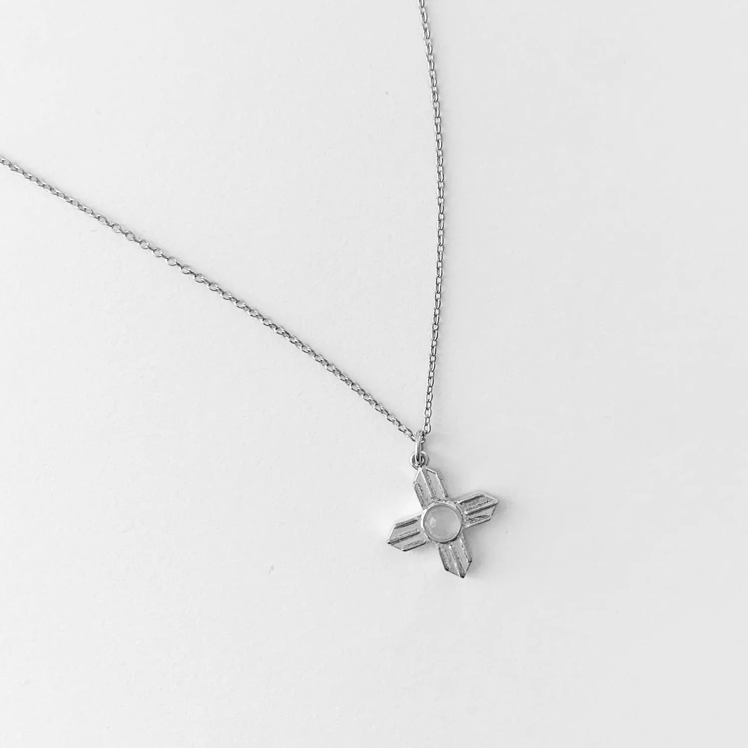 Honeycat Star Crossed Moonstone Necklace in Gold, Rose Gold, or Silver | Minimalist, Delicate Jewelry