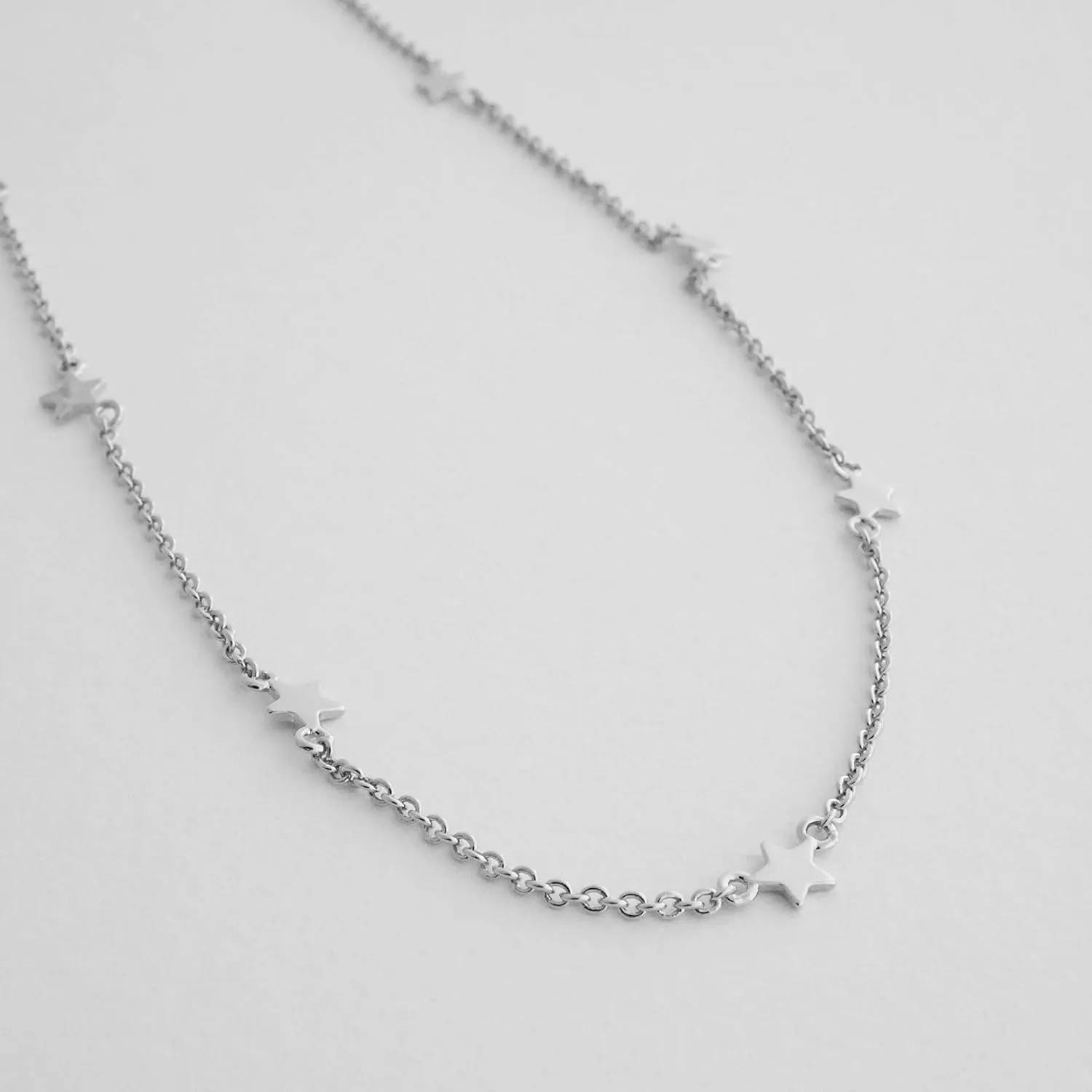 Honeycat Starling Tiny Star Charms Necklace in Gold, Rose Gold, or Silver | Minimalist, Delicate Jewelry