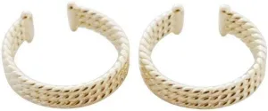 HONEYCAT Twisted Rope Ear Cuffs Set in Gold, Rose Gold, or Silver | Minimalist, Delicate Jewelry