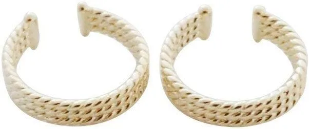 HONEYCAT Twisted Rope Ear Cuffs Set in Gold, Rose Gold, or Silver | Minimalist, Delicate Jewelry