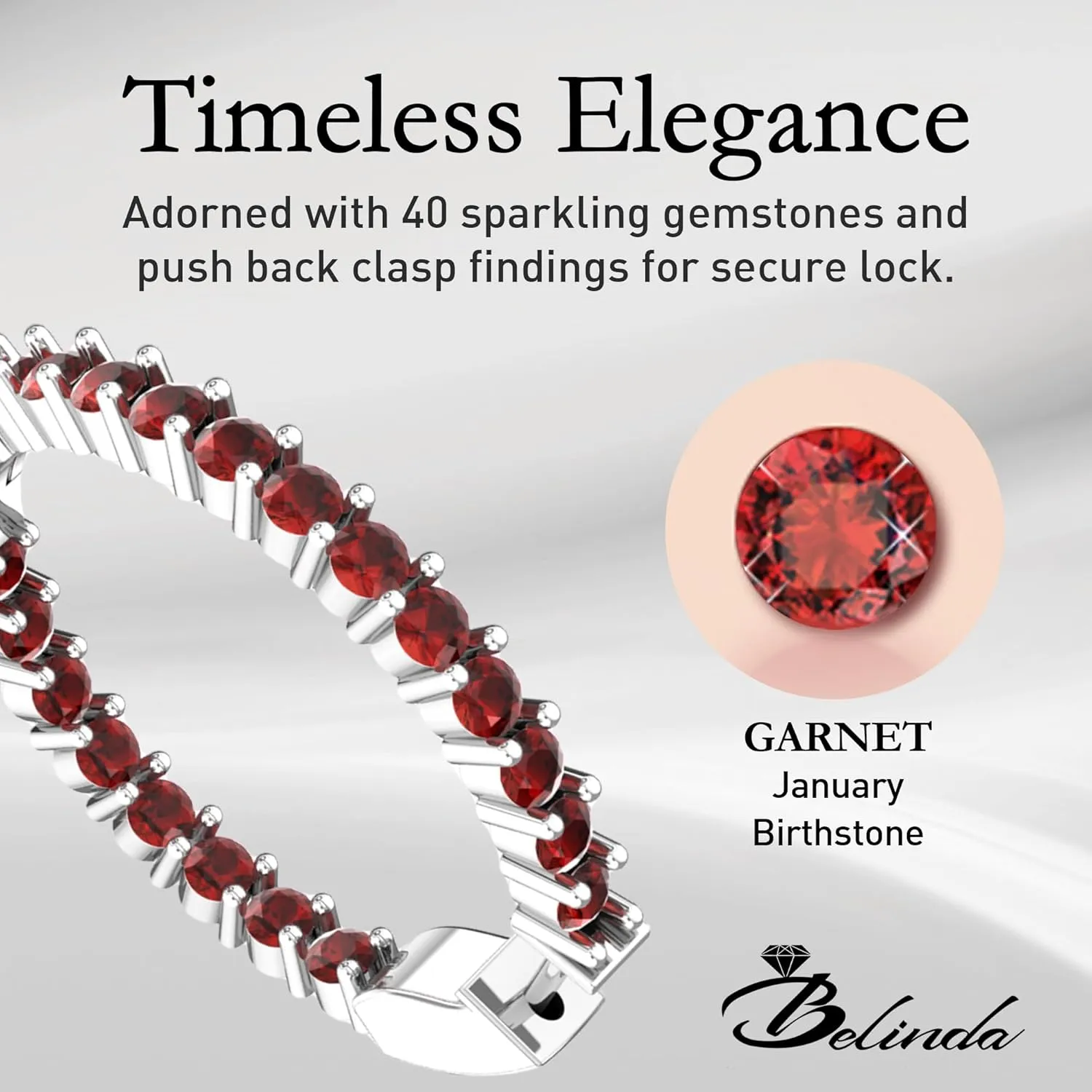 Hoop Earrings with 40 Colored Gemstones, Birthstone Earrings, 925 Sterling Silver Rhodium Plated, Push Back Closure, 1.18'