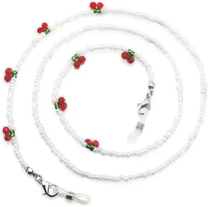 humlbird Mask Lanyard Eyeglasses Chain Healing Crystal Beaded Sunglasses Chains with Pearl for Women