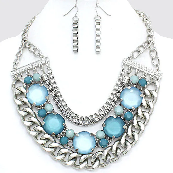 iLLASPARKZ Layered Dome Chain Link Necklace