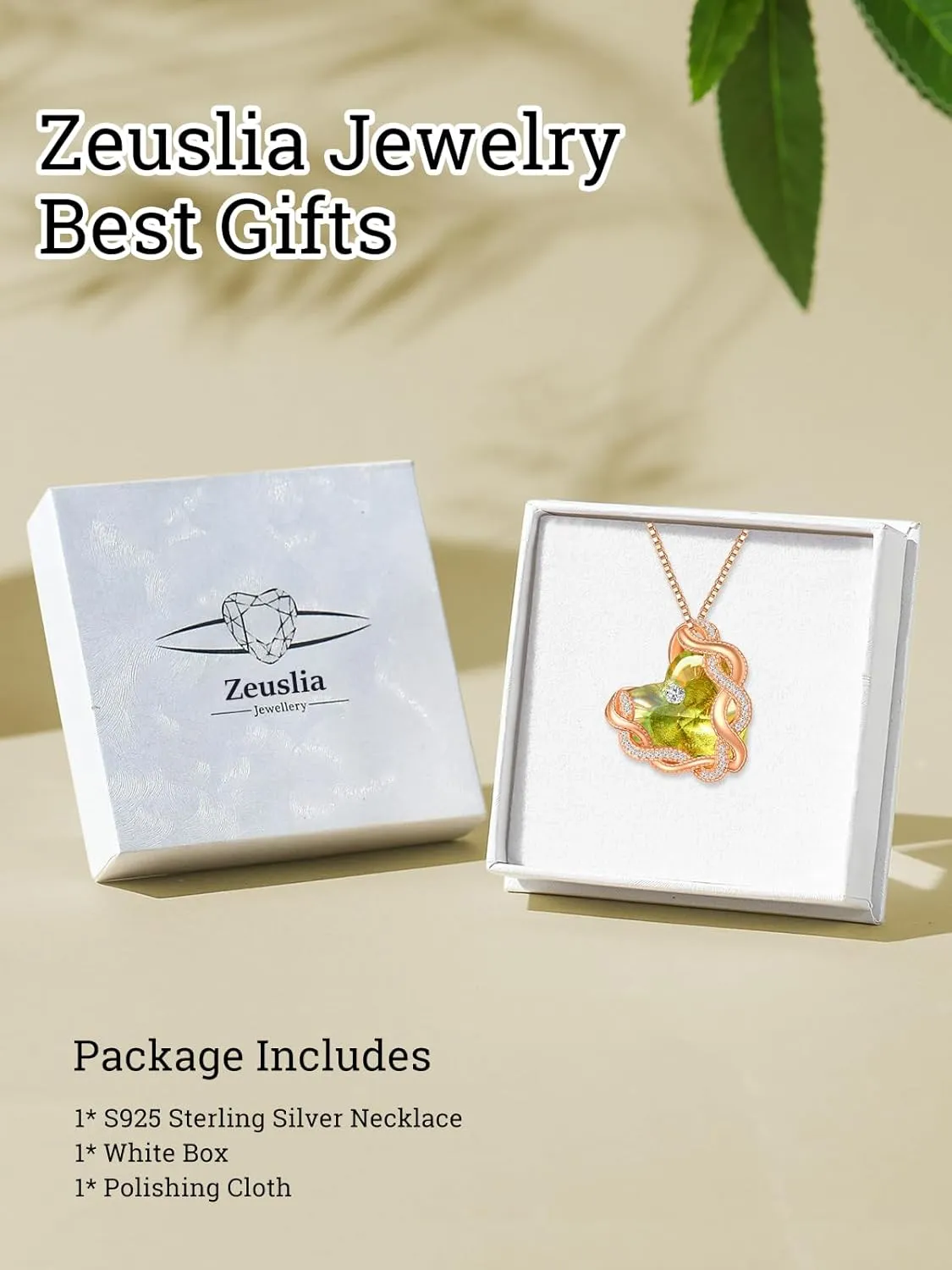 Infinity Heart Birthstone Crystal Necklaces for Women, 925 Sterling Silver Women Pendant Necklace, Birthday Jewelry Gifts for Wife Girlfriend Mom Grandma Daughter