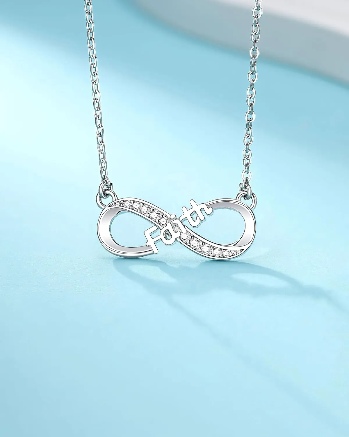 Infinity Necklace for Women, Christmas Valentines Birthday Mothers Day Gifts for Mom/Daughter/Grandma/Faith