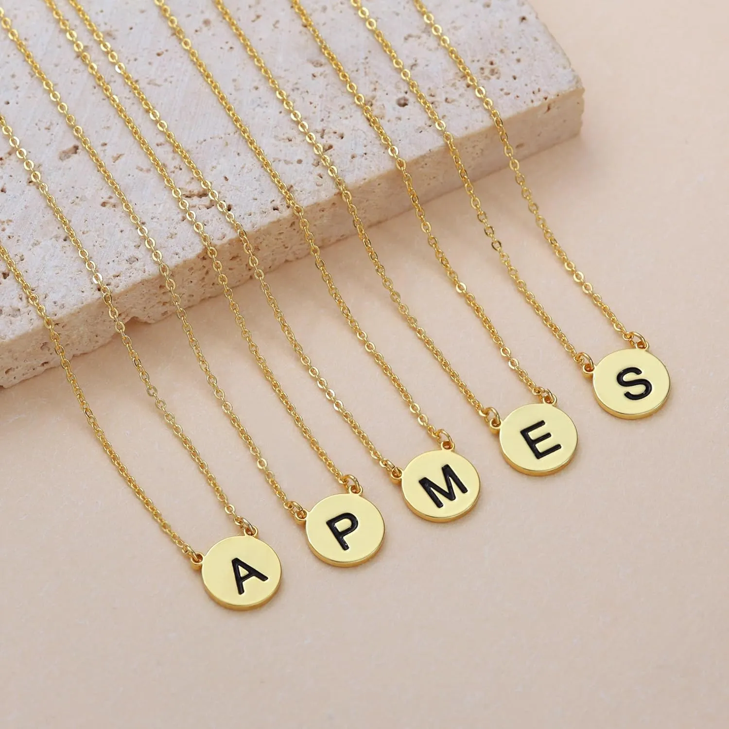 Initial Necklaces for Women 14k Gold Plated Dainty Layered Letter Necklaces Tiny Cute Initial Layering Pendant Choker Simple Trendy Personalized Letter Name Necklaces Jewelry Gift for Women