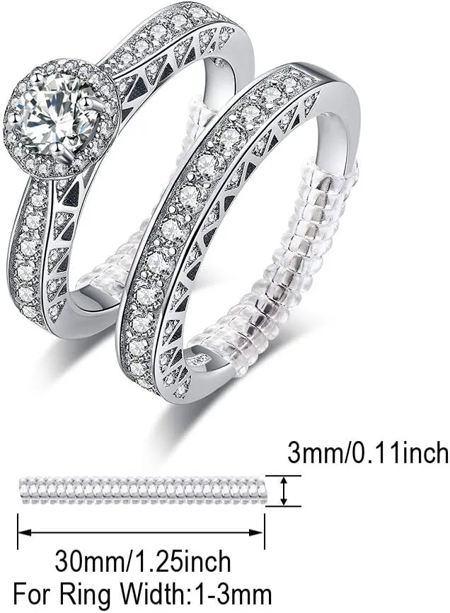 JewelryPalace 14K Gold Plated 925 Sterling Silver Cubic Zirconia Promise Rings for Her, Wedding Bands Engagement Rings for Women, Vintage Thick Anniversary 2ct Halo Simulated Diamond Ring Sets