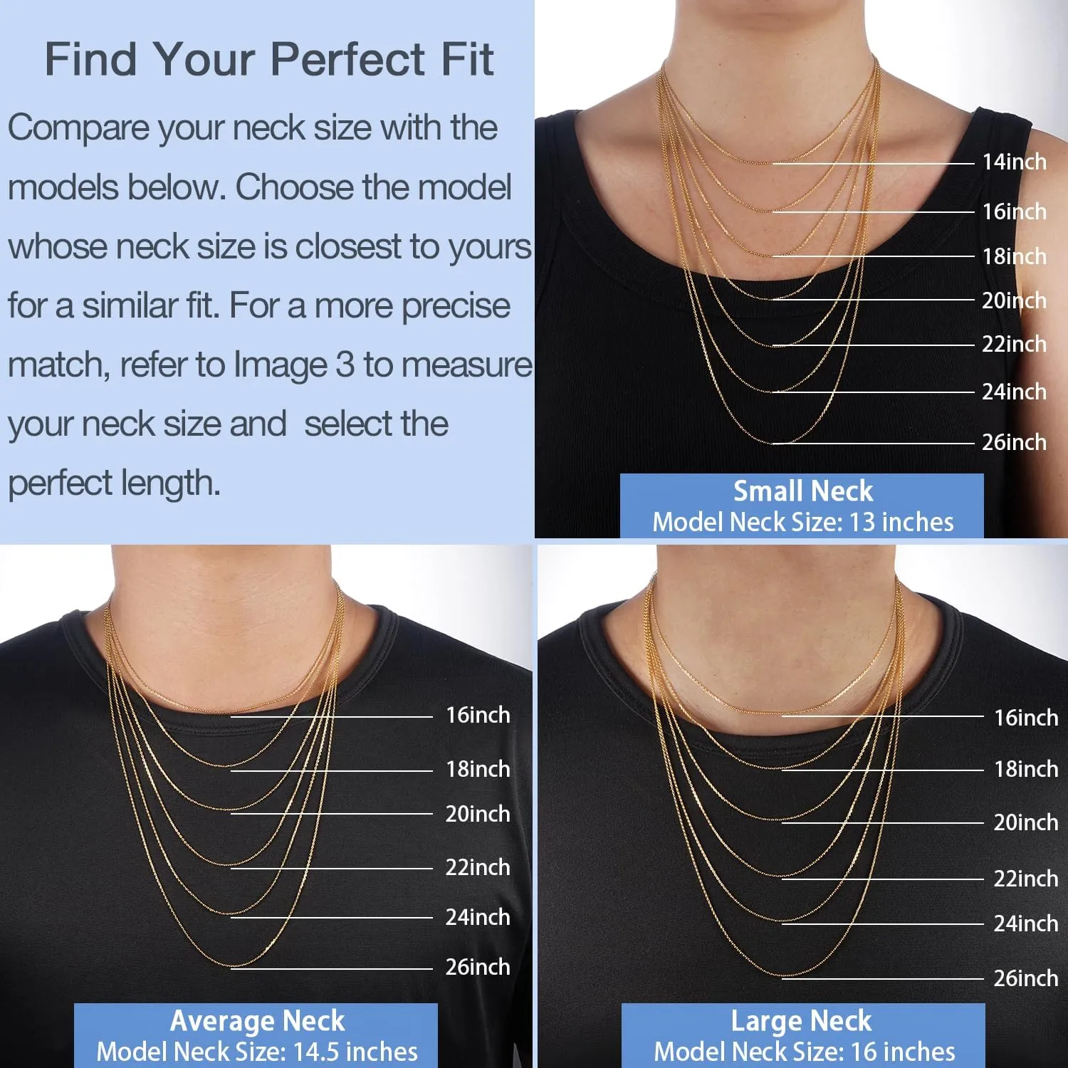 Jewlpire Italian 1mm 1.2mm Box Chain, 14K Over Gold/925 Sterling Silver Chain Necklace for Women, Jewelry Gift for Women 14 16 18 20 22 24 26 Inch