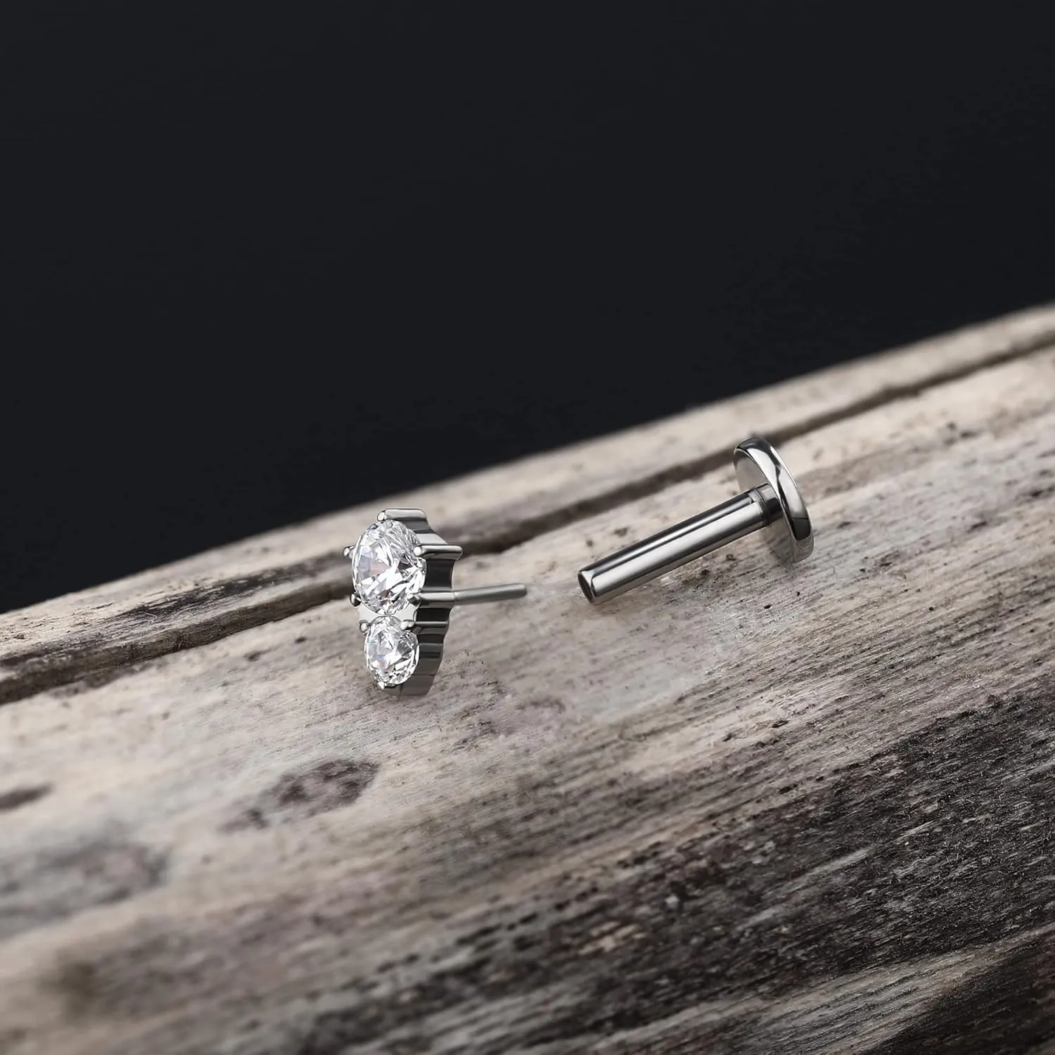 Jewseen 16g Titanium Cartilage Earrings Studs Opal Flat Back Cartilage Piercing CZ Lip Ring Conch Medusa Piercing Jewelry Piercing Jewelry Helix Tragus Piercing Nose Rings Studs