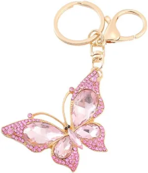 Keychain Accessories for Women Rhinestone Cherry Keychain Bee Turtle Fruit Animal Keychain for Bag Purse Car Accessories