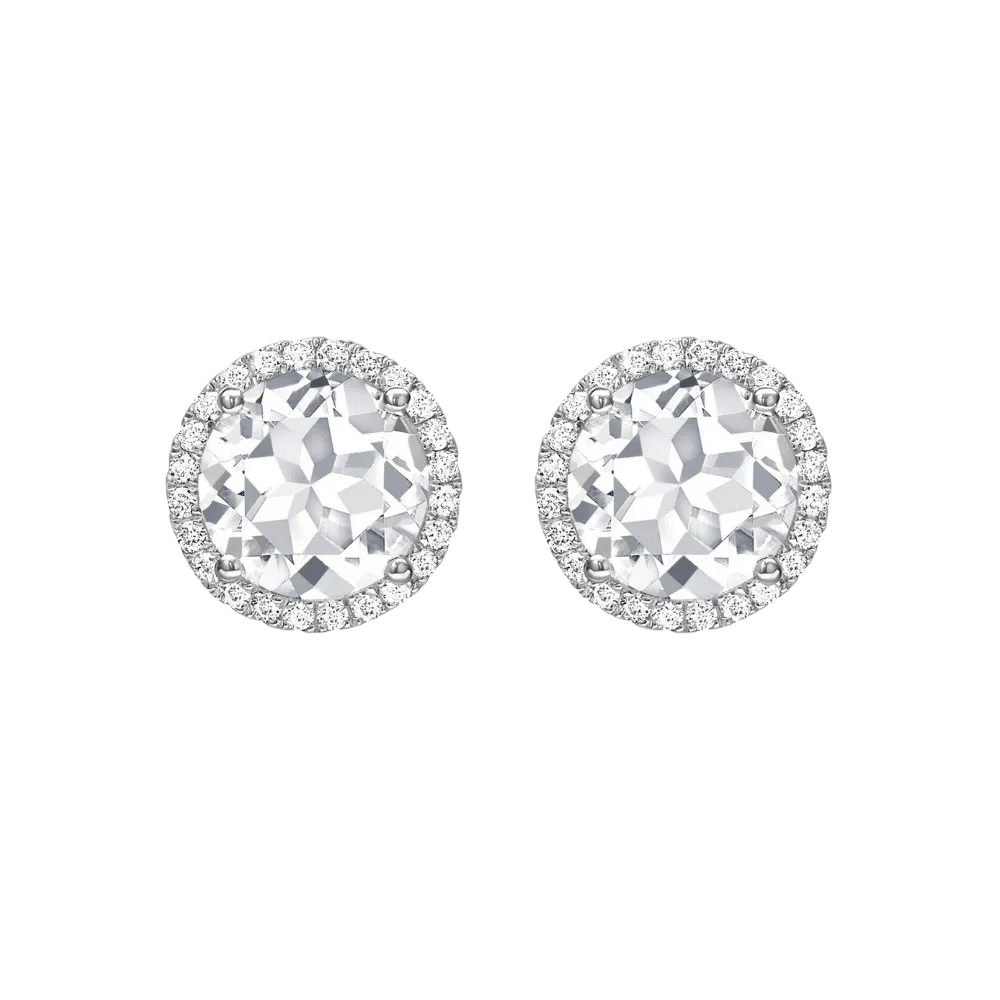Kiki McDonough Grace White Topaz Stud Earrings