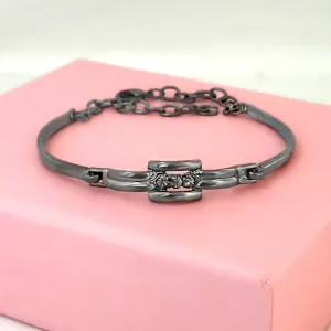 Kriaa Black Plated Austrian Stone Bracelet - 1400554