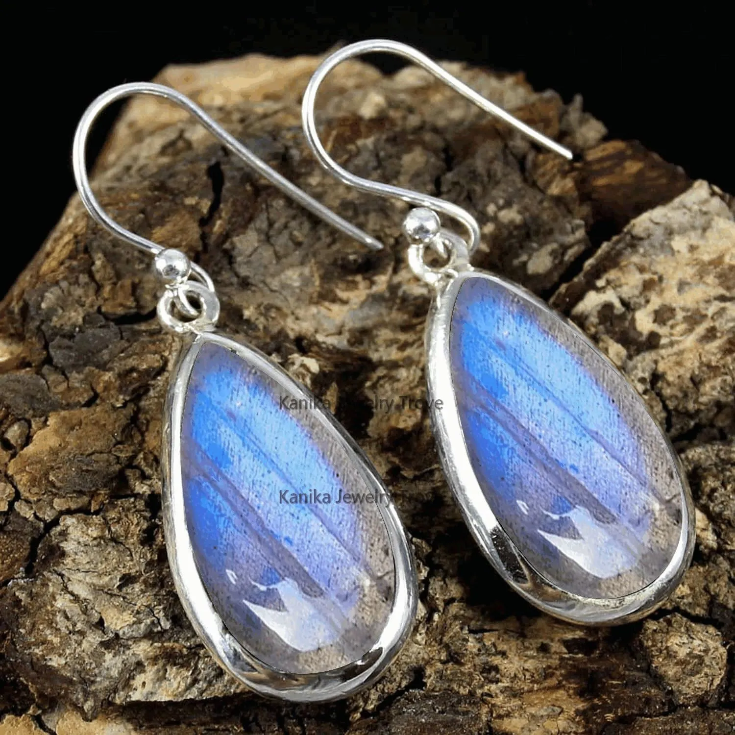 Labradorite 925 Sterling Silver Teardrop Earrings Gift for Women & Girl