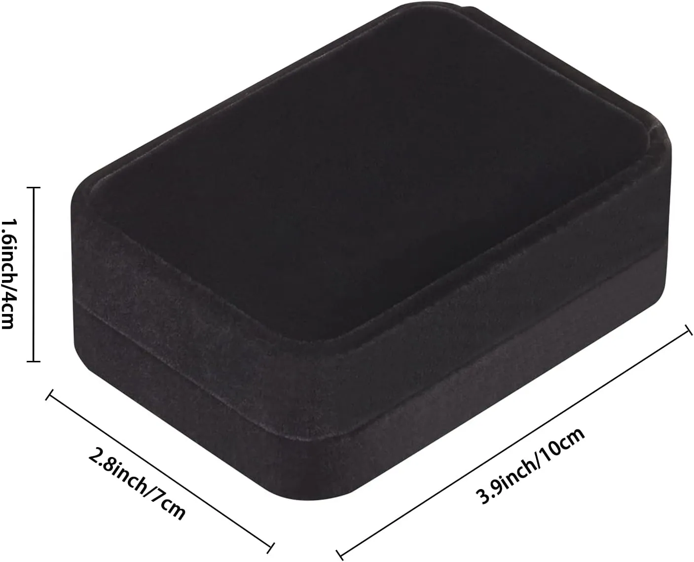 LETURE 3 Pieces Velvet Pendant Necklace Gift Boxes Set, Classic Jewelry Packaging Storage Case, Jewellry Display Box for Wedding, Engagement, Proposal, Birthday and Anniversary (Black)