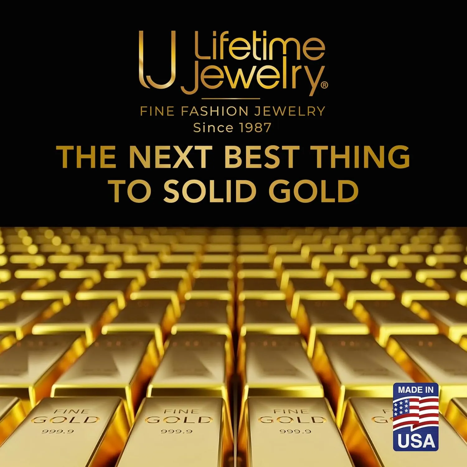 LIFETIME JEWELRY 7mm Flexible Herringbone Chain Necklace 24k Real Gold Plated