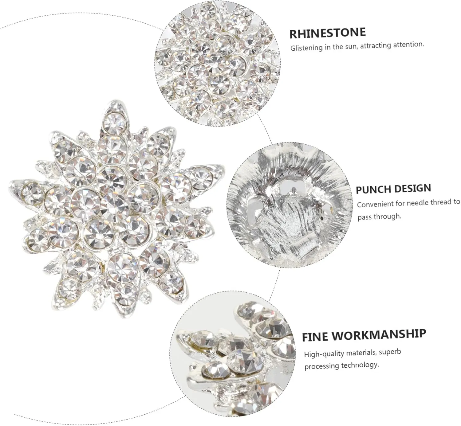 LIFKOME 24pcs Diamond Snowflake Accessories Jewelry Accessory Pendant Decor Alloy Accessory Jewelry Making