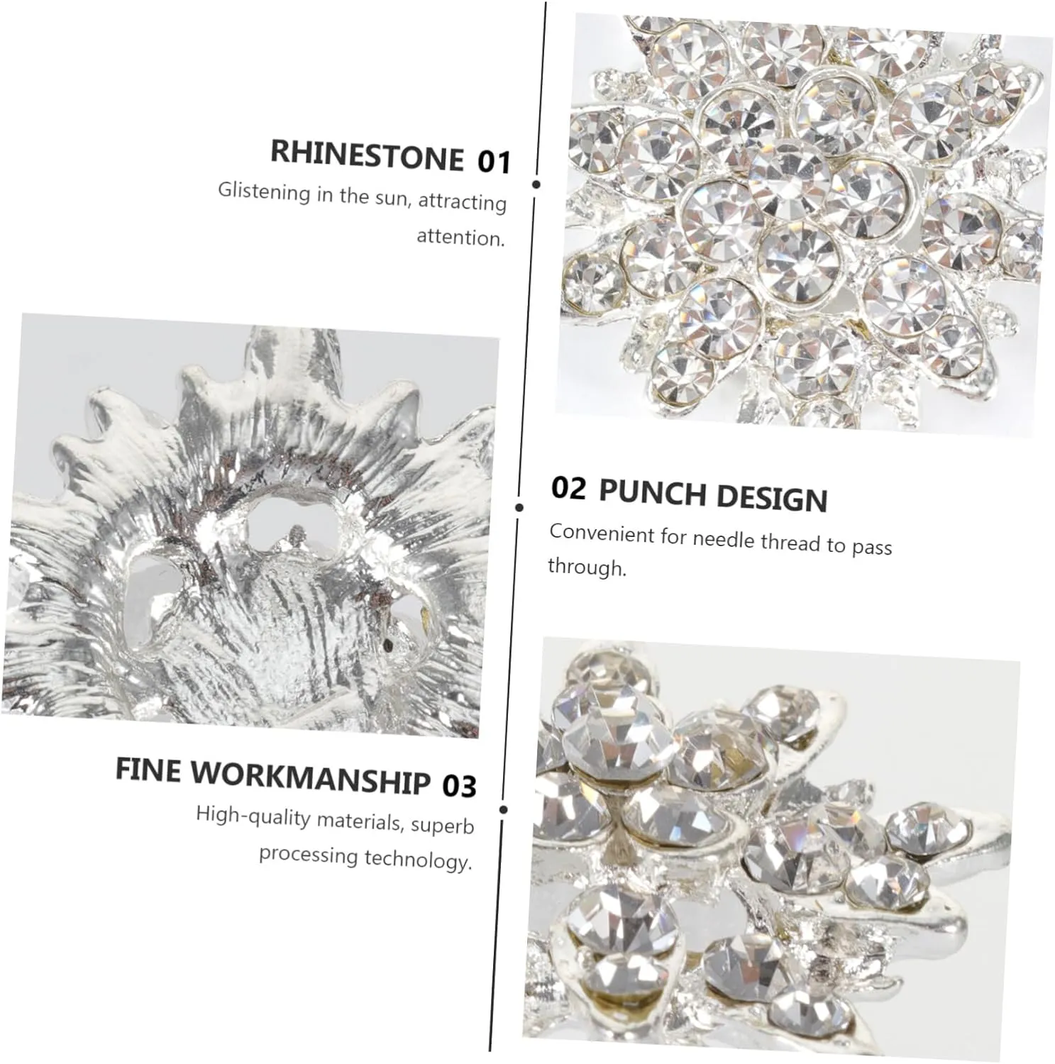 LIFKOME 24pcs Diamond Snowflake Accessories Jewelry Accessory Pendant Decor Alloy Accessory Jewelry Making