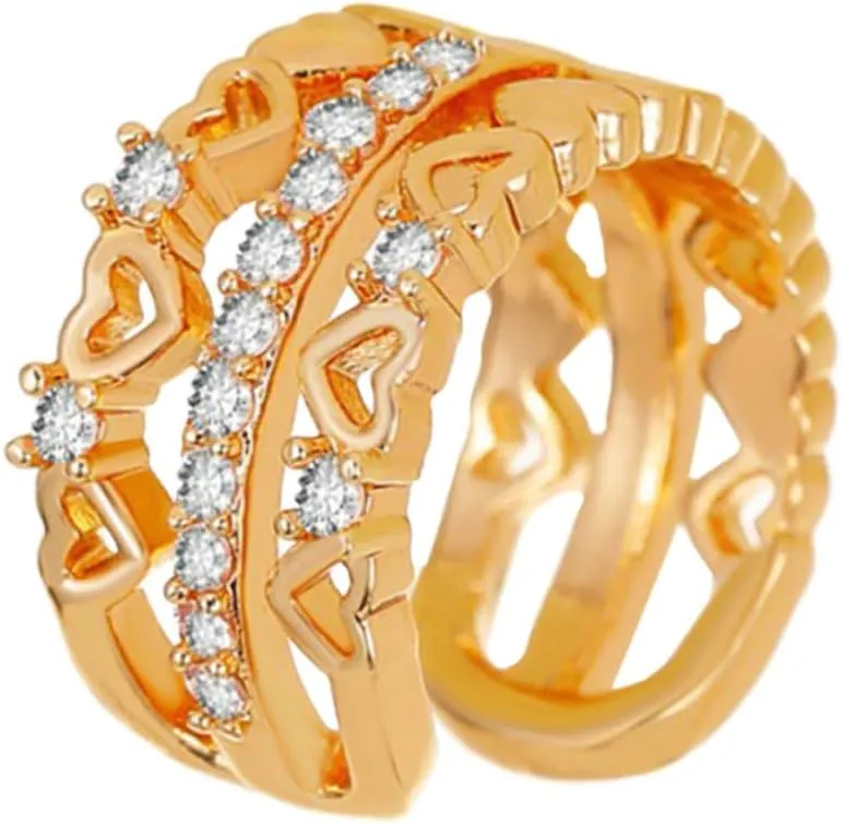 LIFKOME Delicate Earring Decorative Ear Clip Love Ear Cuff Comfortable Zircon Material Fashion Accessory