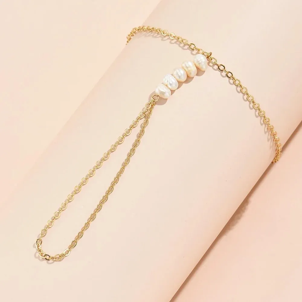 LIU JUN Hand Chain Bracelet For Women, 14k Finger Ring Chains Bracelets Heart Infinity Summer Minimalist Boho Beach Stainless Steel Gift Jewelry