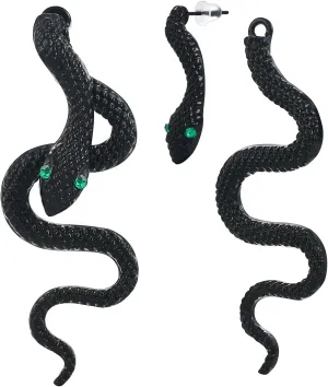 Long Snake Earrings for Women Men - Punk Hip Hop Goth Dangle Detachable Christmas Earrings
