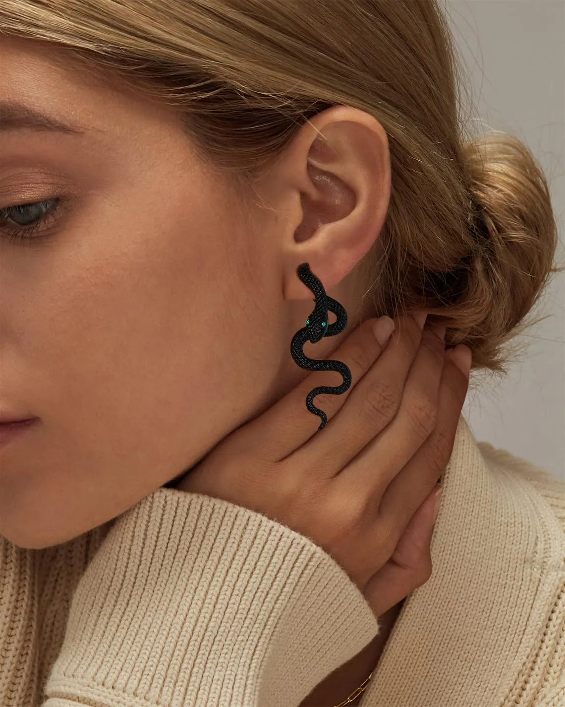 Long Snake Earrings for Women Men - Punk Hip Hop Goth Dangle Detachable Christmas Earrings