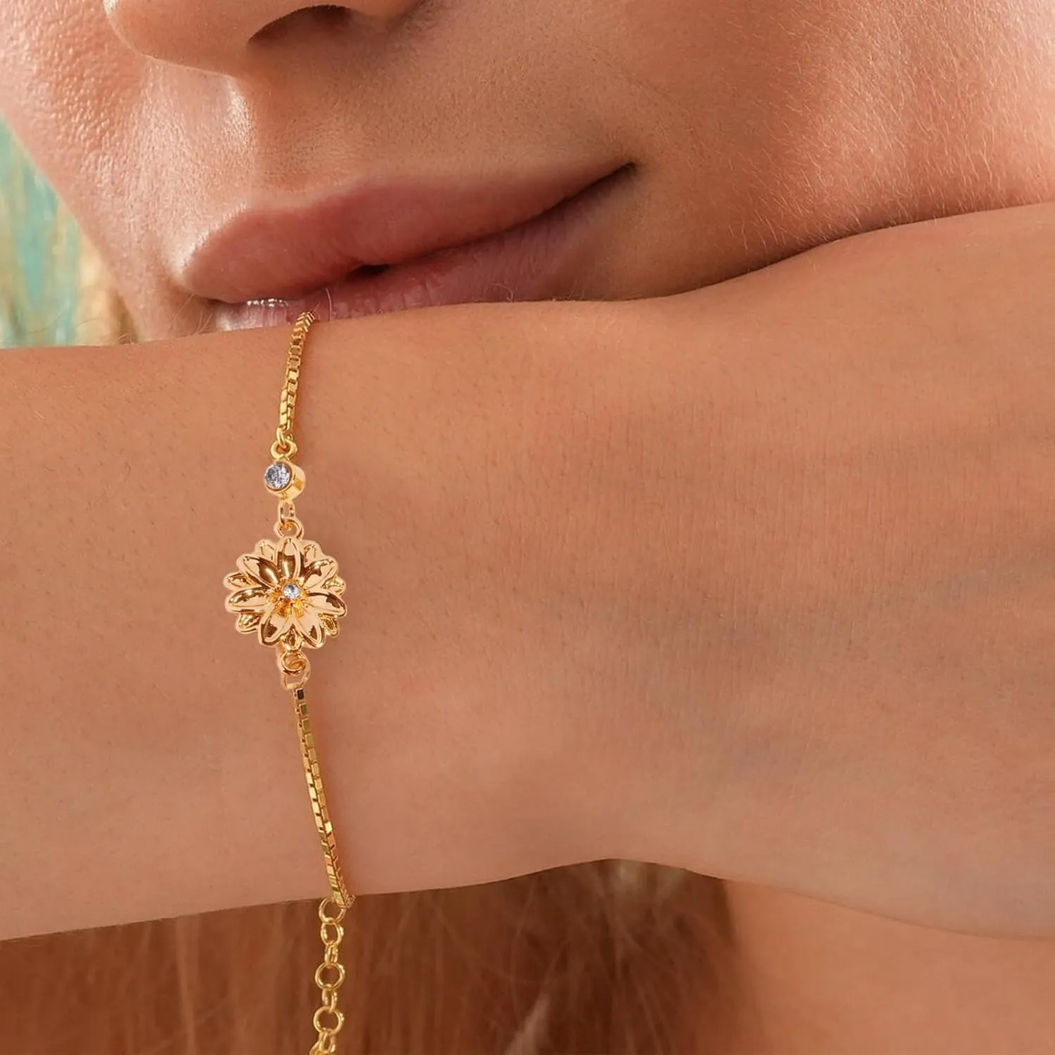 Long tiantian Birthstone Bracelets for women Birthstone Jewelry Gold Birth Flower Bracelet Birthstones By Months, Bracelet for 18th 21st 30th 40th 50th 60th 70th Birthday Jewelry Gifts